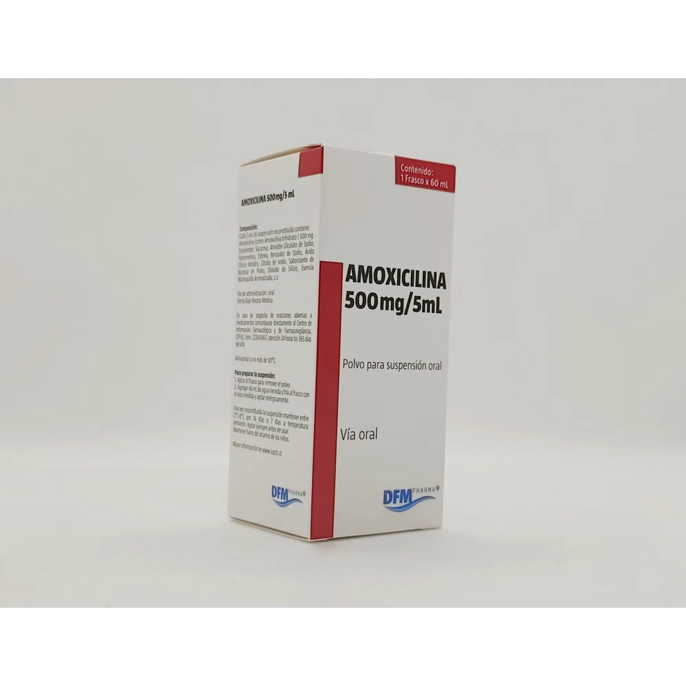 AMOXICILINA 500MG/5ML SUSPENCION X 60 ML
