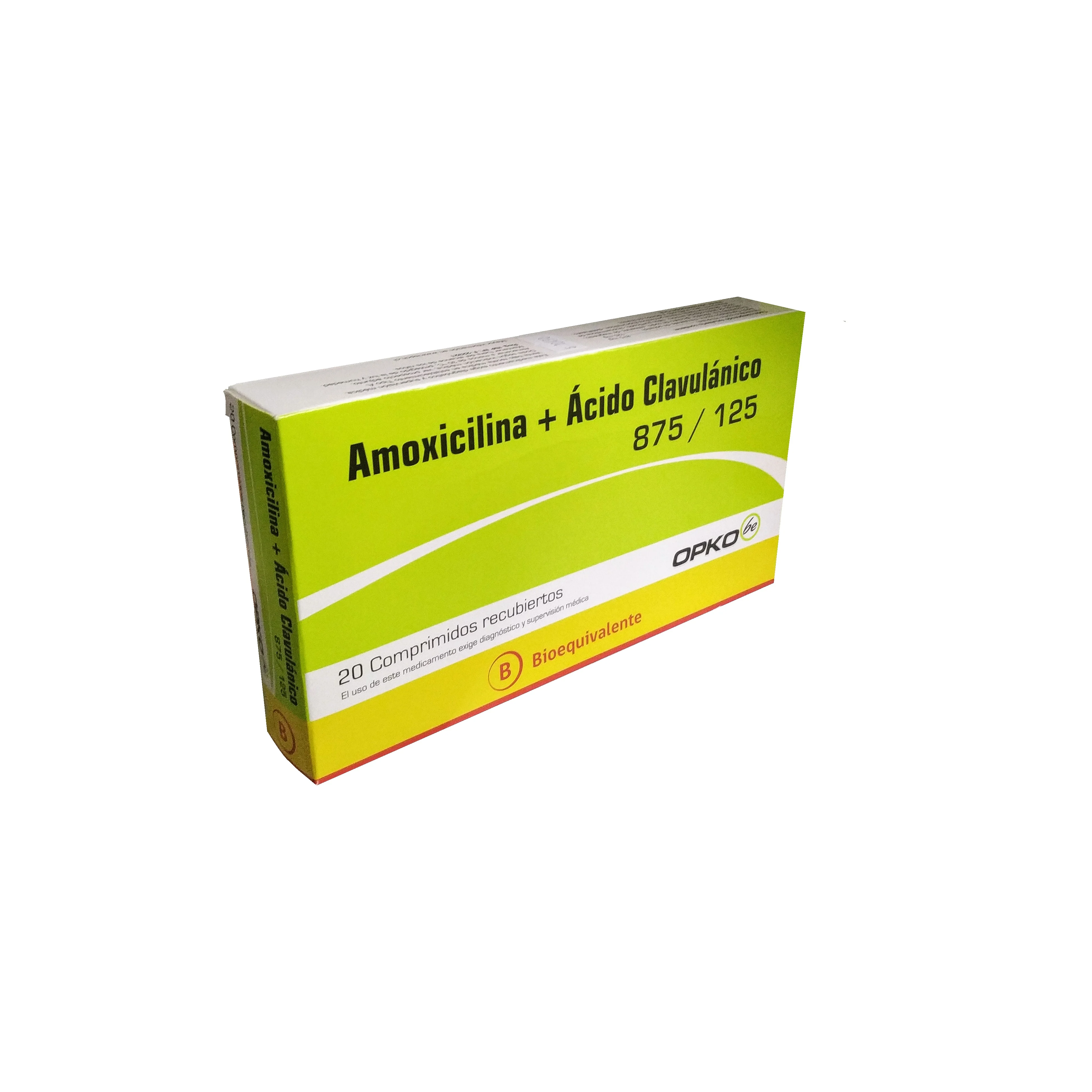 AMOXICILINA 875 MG + AC CLAVULANICO 125 MG CJ X 20 COMP