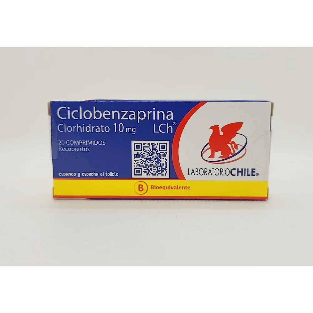 CICLOBENZAPRINA 10 MG CJ X 20 COMP RECUBIERTOS