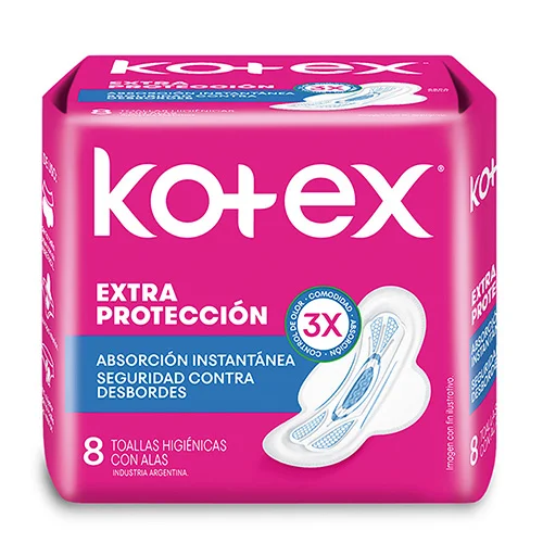 KOTEX EXT PROTECCION C/ALAS X 8 UND