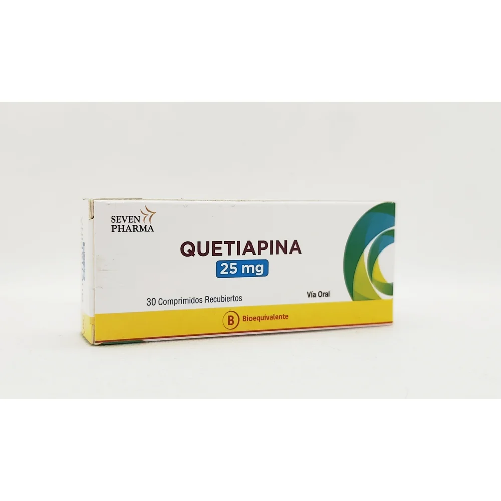 QUETIAPINA  25 MG CJ X 30 COMP RECUBIERTOS
