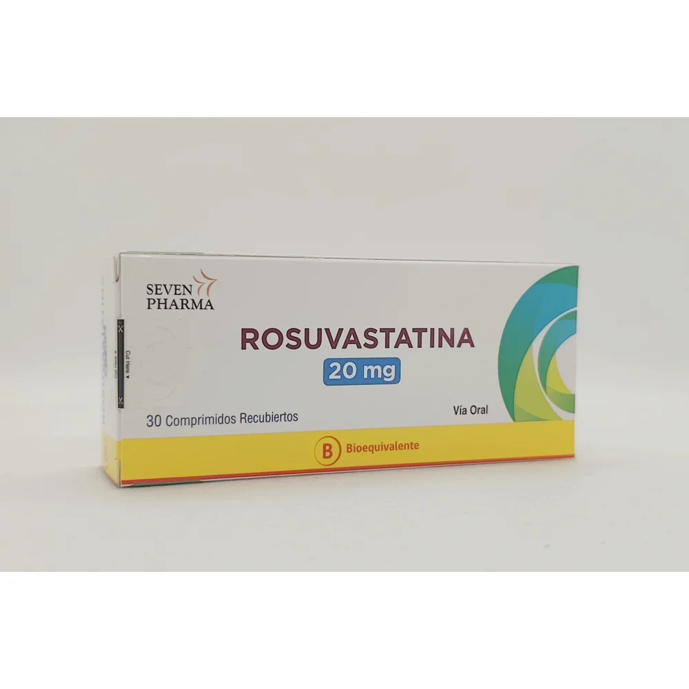 ROSUVASTATINA 20MG CJ X 30 COMP RECUBIERTOS