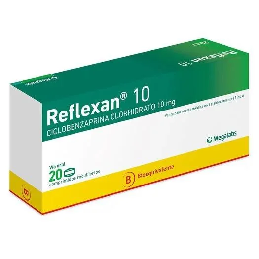 REFLEXAN 10 MG X 20 COMP RECUBIERTOS (CICLOBENZAPRINA)